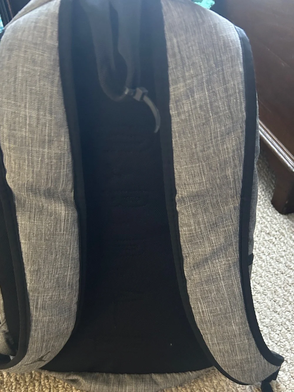 Jordan air backpack one size gray red black